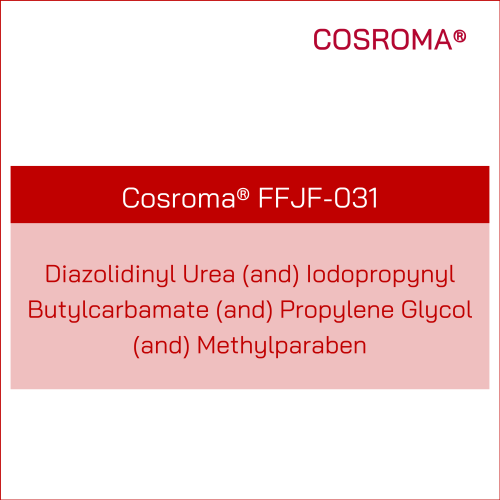 Diazolidinyl Urea (and) Iodopropynyl Butylcarbamate (and) Propylene Glycol (and) Methylparaben Cosroma® FFJF-031