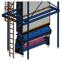 Vertical Impregnation line for fiberglass mesh wallpaper