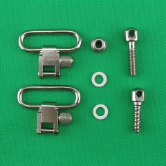 1.25inch 115 Rifle Swivel Set Nickel Bright Finish