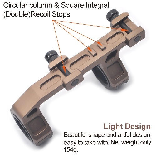 Tan FDE Tactical Dual Rings 25.4mm 30mm Riflescope Scope Mount