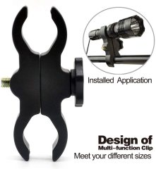 Universal Quick Release Gun Scope Sight Flashlight Clip Holder Clamp Mount Fits Multiple Scope Size