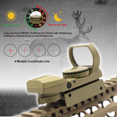 Holographic Reflex Red Green Dot Sight Scope with 4 Type Reticle For 20mm Rails