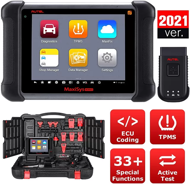 Autel MaxiSys MS906TS All System Automotive Scan Tool TPMS Programming Scanner ECU Coding Active Test 33+ Special Functions 2 Years Update