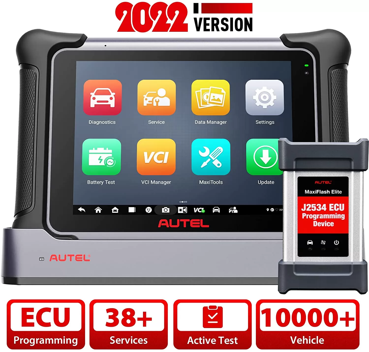 Autel MaxiSYS Elite II Diagnostic Scan Tool with Advanced J2534 ECU Programming & Coding, Bi-Directional Control, 38+ Special Functions