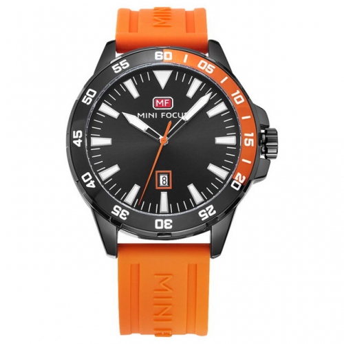 MINIFOCUS Sport watch fashion hot style luminous waterproof silicone strap men's watch