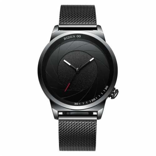 BIDEN Fashion Stereo Simplicity Textured Dial Business Casual Luminous Waterproof Quartz Men's Watch