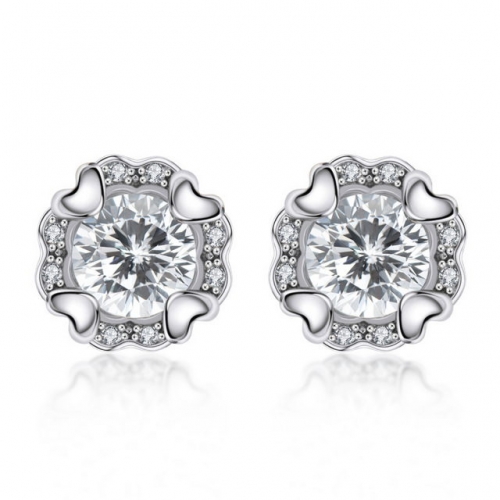 925 Sterling Silver Earrings Fashion Simple Earrings Mozanstone Earrings 925 Silver Jewelry Wholesale