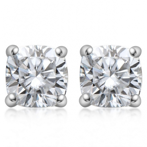 925 Sterling Silver Earrings Mozanstone Earrings Square Ladies Earrings 925 Silver Jewelry Wholesale
