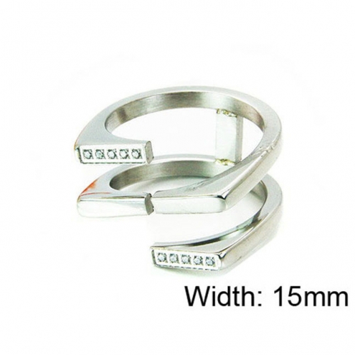 Wholesale Stainless Steel 316L Small CZ Rings NO.#BC16R0029HHW