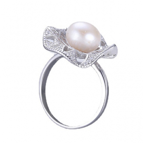 BC Wholesale 925 Silver Rings Popular Open Rings Pearl Rings NO.#925J9R4933