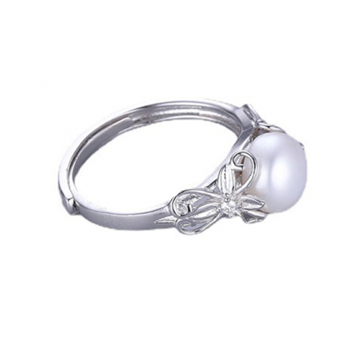 BC Wholesale 925 Silver Rings Popular Open Rings Pearl Rings NO.#925J9R4932
