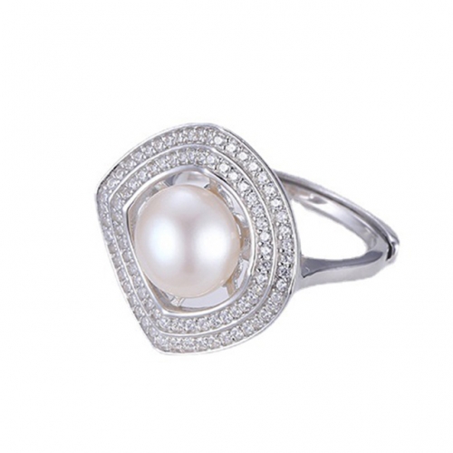 BC Wholesale 925 Silver Rings Popular Open Rings Pearl Rings NO.#925J9R4943