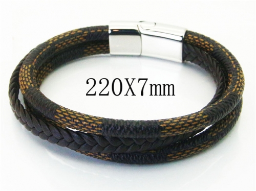 Ulyta Wholesale Jewelry Leather Bracelet Stainless Steel And Leather Bracelet Jewelry BC37B0240HHG