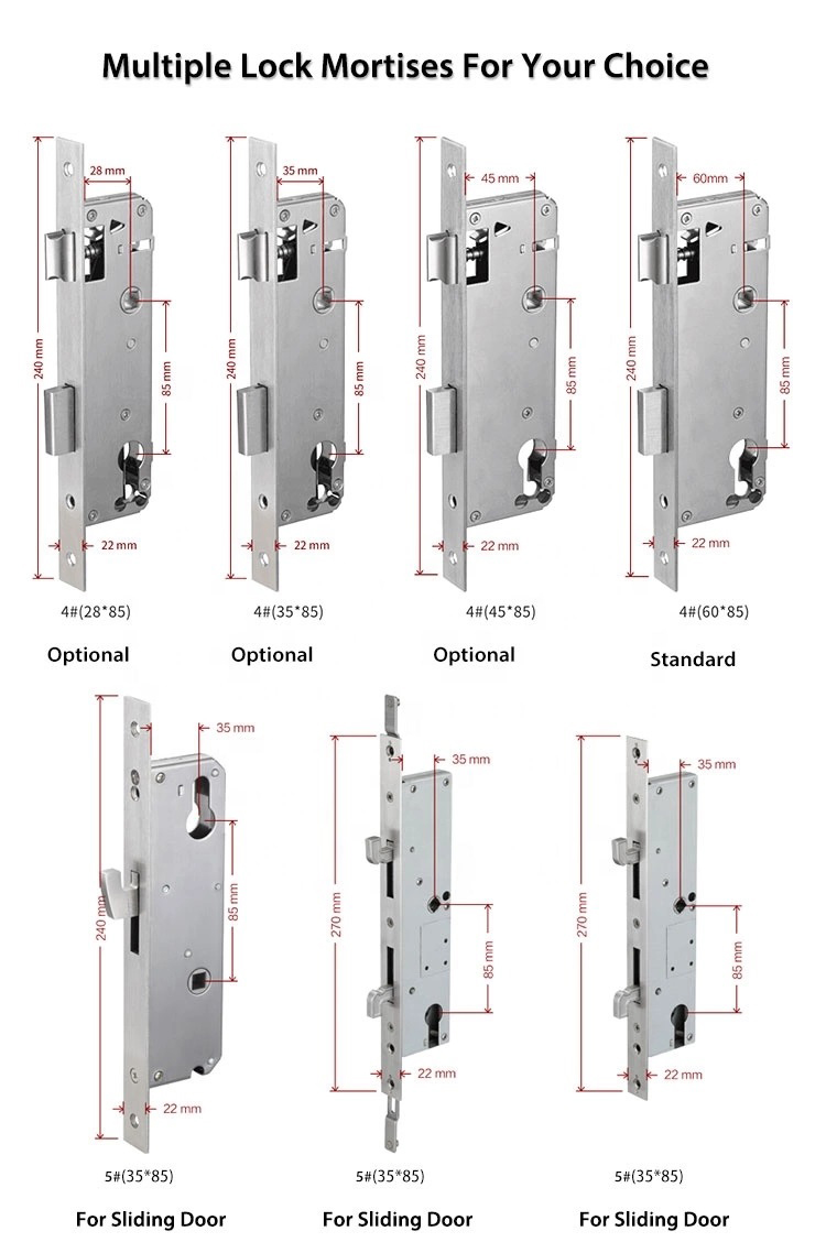 stainless steel smart door lock body 