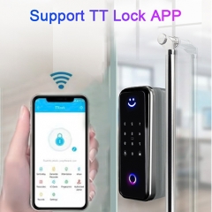 G600 TTlock App Fingerprint Glass Door Lock
