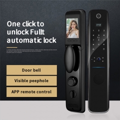 D5 Tuya smart phone app digital door lock with camera and doorbell