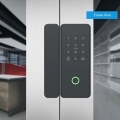 Tuya App Digital keyless biometric fingerprint keypad sliding smart glass door lock