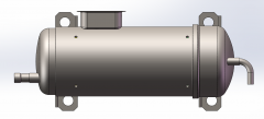 Hermetic horizontal scroll compressor