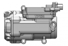 Semi-hermetic horizontal scroll compressor