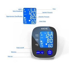 Aviche digital portátil inteligente 24 horas monitor de presión arterial médico automático de la parte superior del brazo