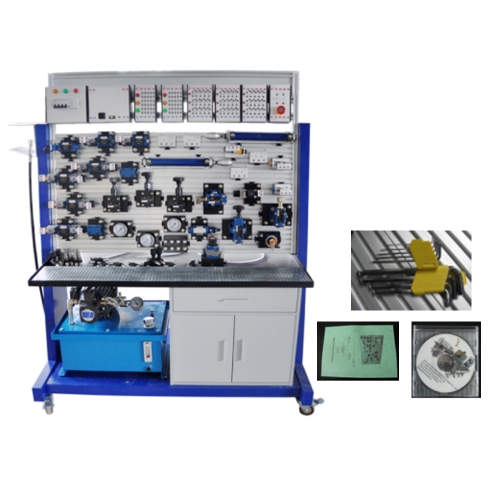 Équipement didactique de formateur électro-hydraulique de PLC Équipement d&#39;enseignement d&#39;établi de formation de Circuit hydraulique