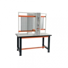 Double Sided Industrial Electrical Wiring Bench And 4 Stools Didactic Equipment Electrical Engineering Lab Equipment