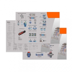 Ensemble d'affiches sur les équipements éducatifs pneumatiques et électropneumatiques, établi de formation pneumatique, équipement de formation pneumatique