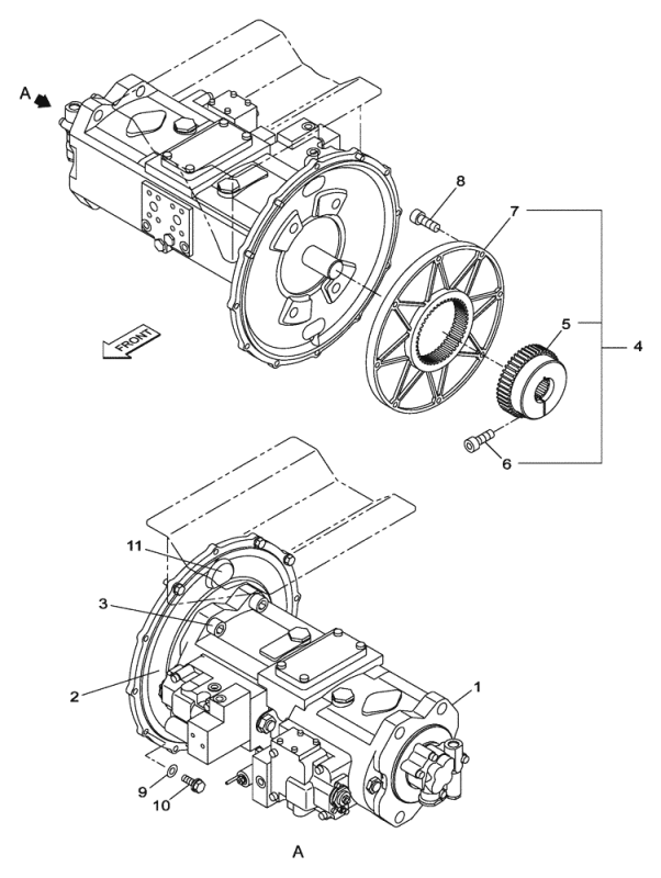 KSJ2666 CAS CNH A COUVERCLE pour CX330 XC350 CX300B CX300C CX290B CX330 CX300C CX300D