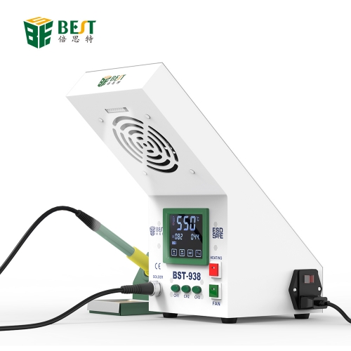 Multi-funcational 3 in 1 LED light Soldering Smoke Absorber Soldering Iron Station BST-938 220V/110V