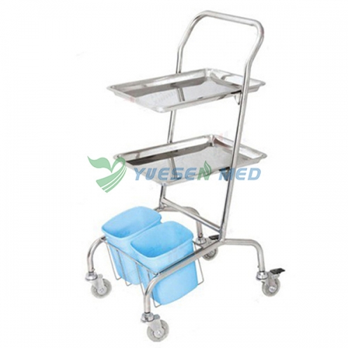 hot sale stainless steel veterinary instrument cart YSVET5101