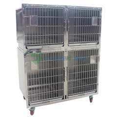 De haute qualité en acier inoxydable embarquement animal cage YSVET1220