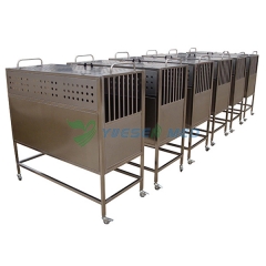 Mobile stainless pet transfer cage YSVET8105