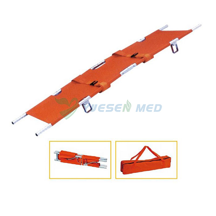Hospital Rescue Aluminum Alloy Folding Emergency Stretcher YSDW-F002X