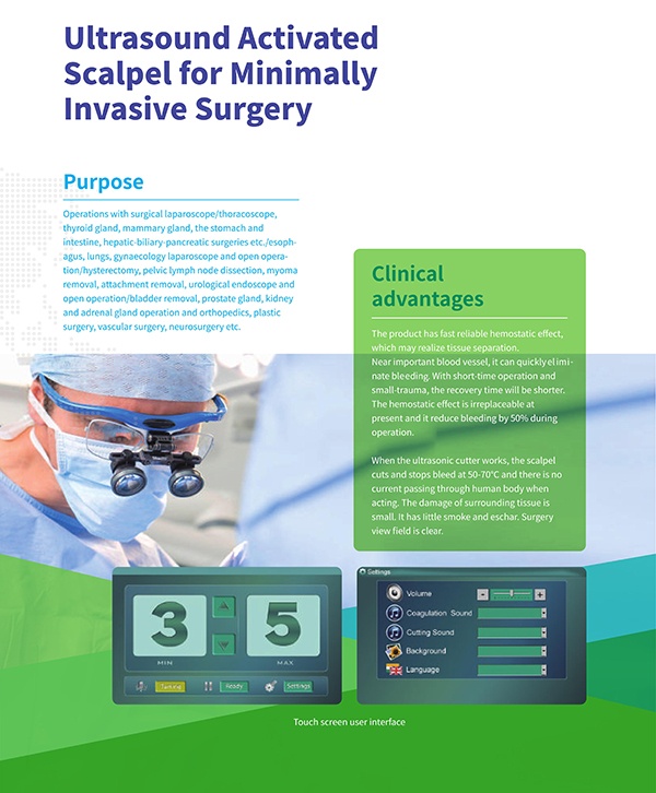 Scalpel activé par ultrasons pour la chirurgie mini-invasive
