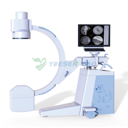 YSX-C112 VET veterinária de alta frequência, sistema de raio-X móvel de braço em C 3.5KW 63mA