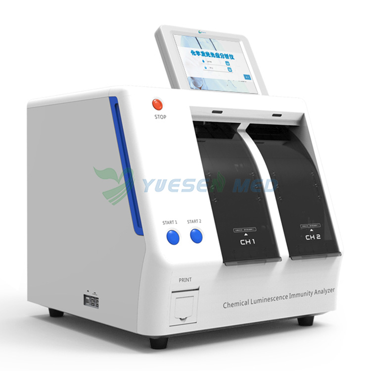 Analisador de imunoensaio de quimioluminescência totalmente automático YSTE-CF10