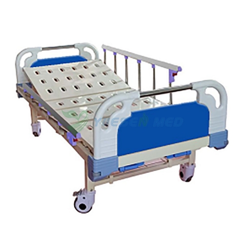 Cama para cuidados hospitalares de manivela dupla em ABS manual de alta qualidade YSGH1013-b