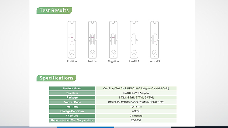 Rapid COVID Test for SARS-CoV-2 Antigen (Colloidal Gold) (Nasal Swab)