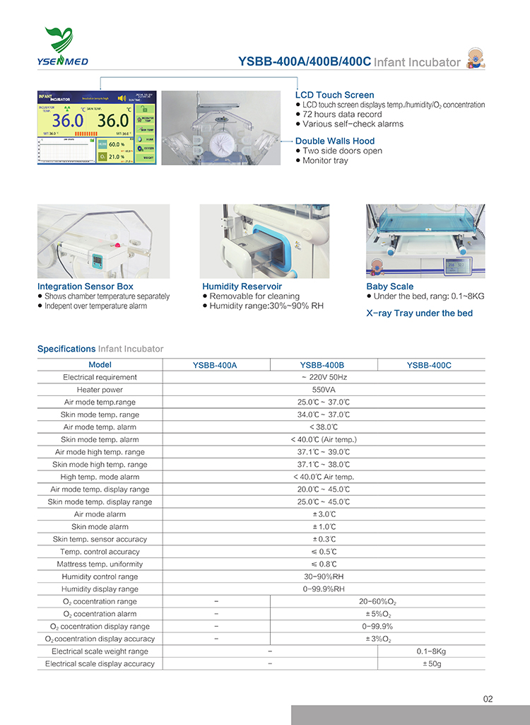 YSBB-400A Infant Incubator Baby Incubator