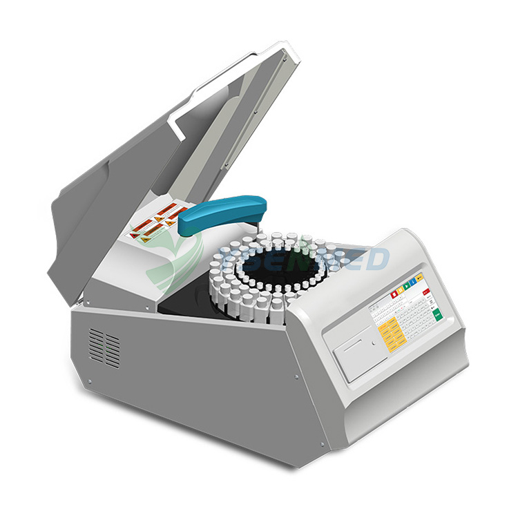 Le mini analyseur de biochimie automatique de table YSTE120S est un choix idéal pour les petits laboratoires ou les cliniques.