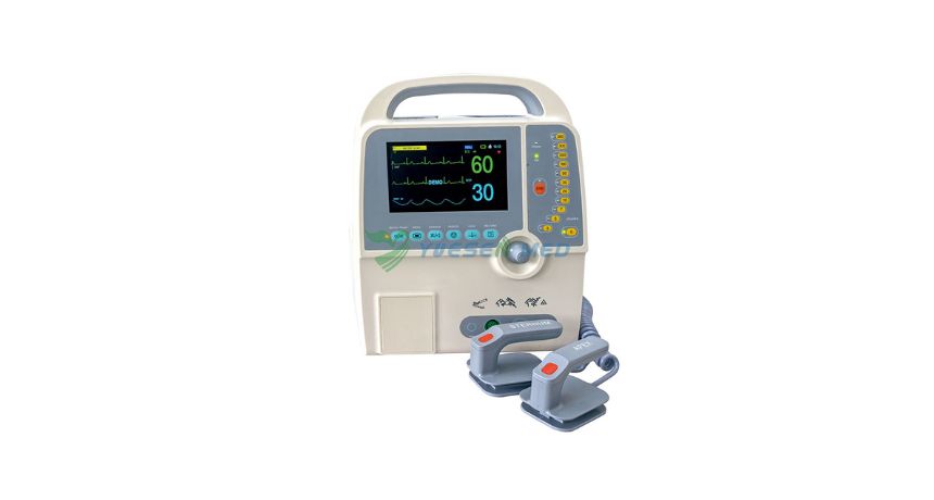 Difibrillation energy testing on YS-8000D biphasic defibrillator monitor