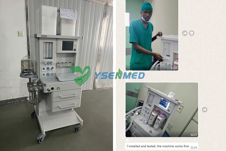 La station d'anesthésie Aeon7200A fonctionne bien au Niger
