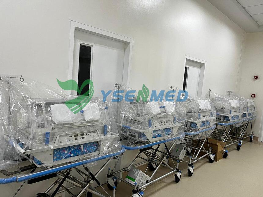 YSENMED YSBT-200 transport infant incubators delivered to a hospital in Philippines