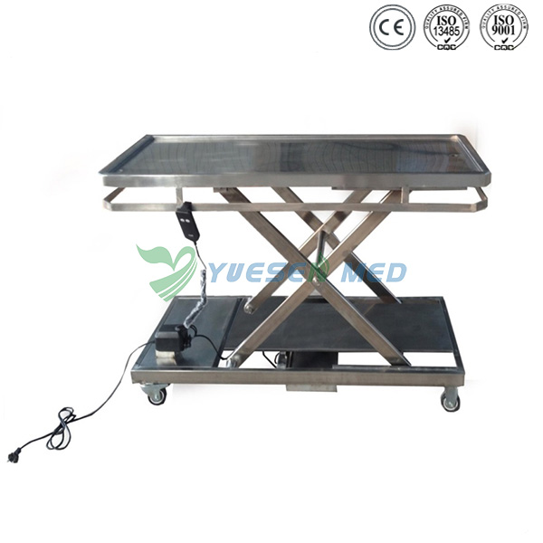 Acier inoxydable électrique table d'opération de vétérinaire