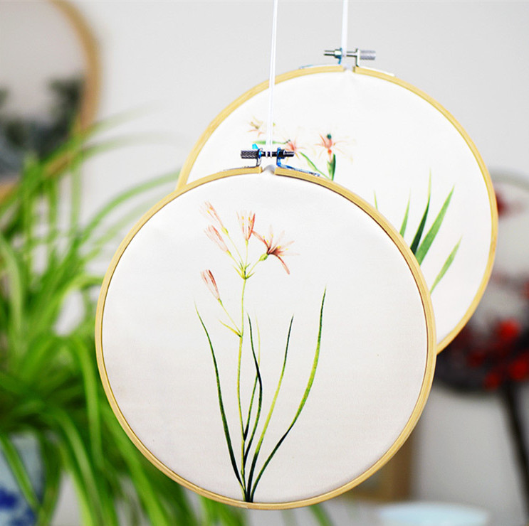 Embroidery Hoop Set Bamboo Circle Cross Stitch Hoop Ring 3.9 Inch To 14  Inch