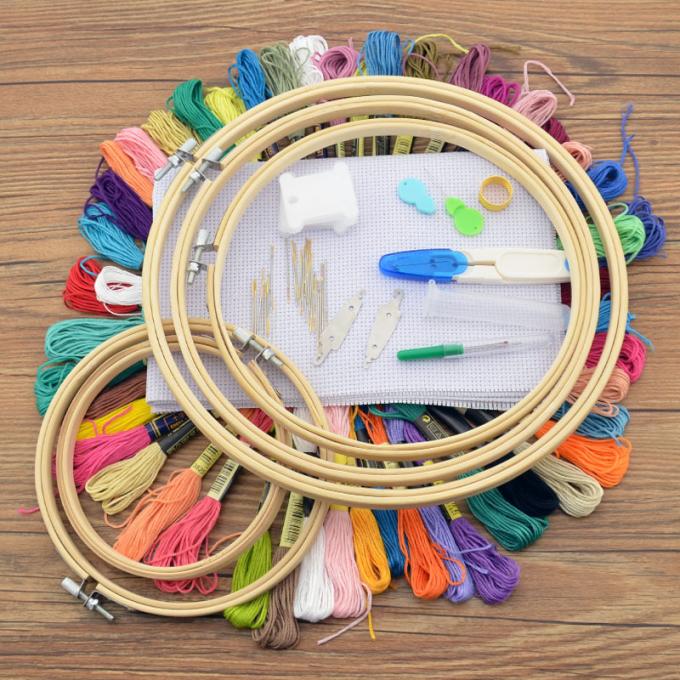 Embroidery Hoops Set 12 Pieces 8 Inch Round Bamboo Circle Cross Stitch Hoop