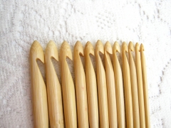 Carbonized color 2.0 to 12.0 mm, 15cm long Crochet Hooks Bamboo Knitting Needles, yarn knitting china manufacturer