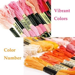 Embroidery floss friendship bracelet string 150 skeins multi-color cross stitch thread with color numbers