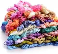 Embroidery floss friendship bracelet string 100 skeins multi-color cross stitch thread with color numbers