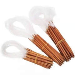 15/20/25 mm Transparent Plastic DIY handmade Round Circular Wooden Bamboo Knitting Needles